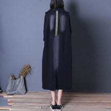 Load image into Gallery viewer, fine oversize fall outwear denim black Notched sleeveless coats
