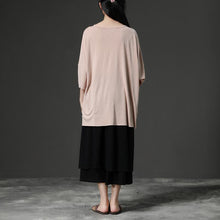Load image into Gallery viewer, fine pure cotton blended tops plus size Light Pink Casual Summer Women Pullover Shirt