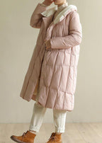 women pink warm winter coat plus size clothing patchwork womens parka stand collar fine coats